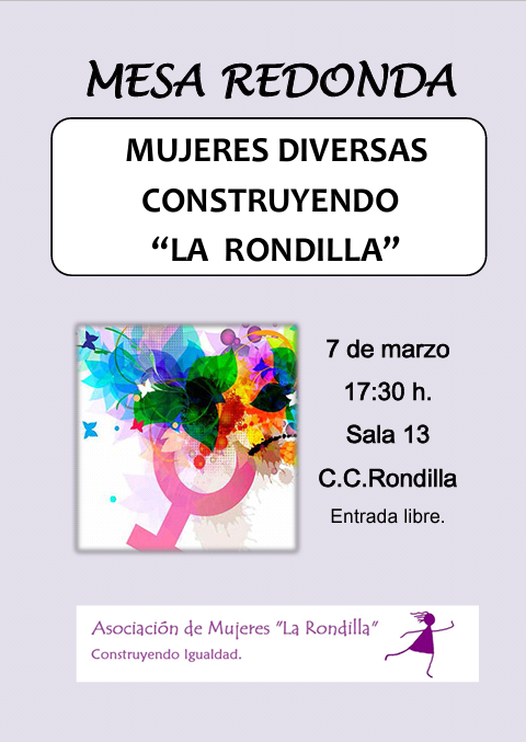 CARTEL MUJERES DIVERSAS CONSTRUYENDO LA RONDILLA